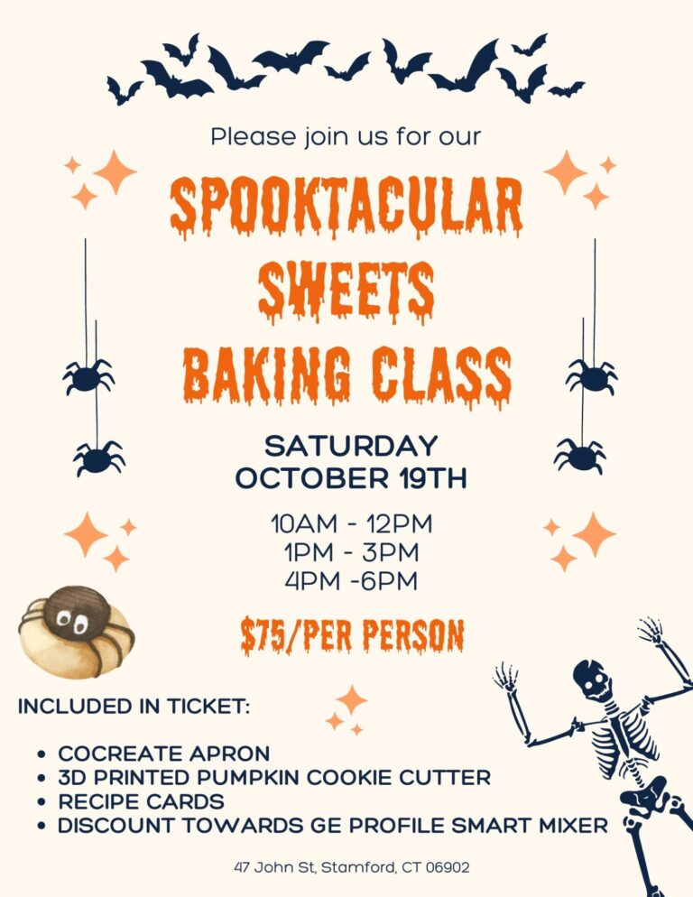 Spooktacular Sweets Flyer with event information.