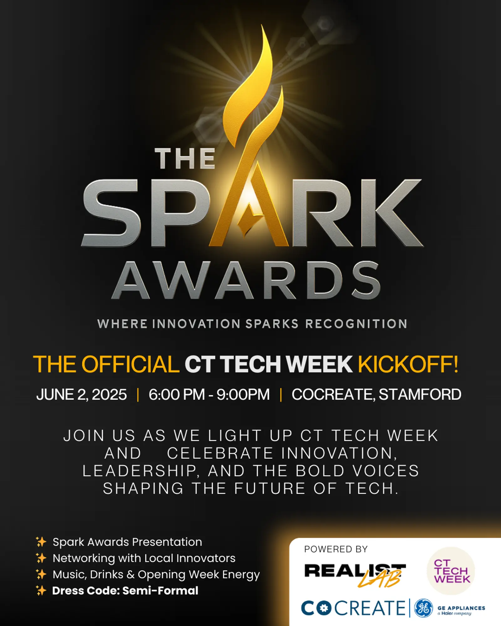 Realist Lab's Spark Awards poster