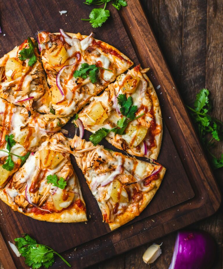 Homemade pizza.